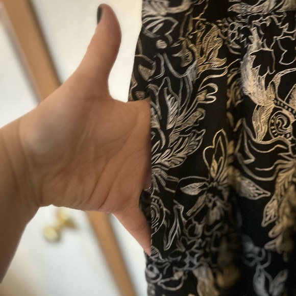 NWT Lane Bryant Black Shirred Scoop-Neck Tiered Maxi Dress Size 28 plus size - Picture 5 of 13